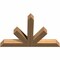 Ekena Millwork Saratoga Timber Gable Bracket, Western Red Cedar, 60"W x 40"H x 5 1/2"D x 5 1/2"F, 16/12 Pitch GBW060X40X0606SAR00SWR - alternate 2